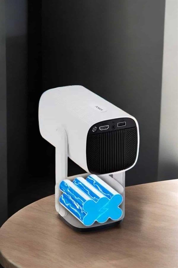 Najmaddin.com 4 332 Akıllı Projeksiyon Powerbankli Taşınabilir Sinema Projektörü 4k HD Kaliteli najmaddin.com geniş ekran çözünürlüğü ile geniş bir alanı kolayca aydınlatabilir ve izleme deneyimini sinema salonu hissine dönüştürür. 10.000 saatlik ampul ömrü sayesinde uzun süreli kullanım sunarak
