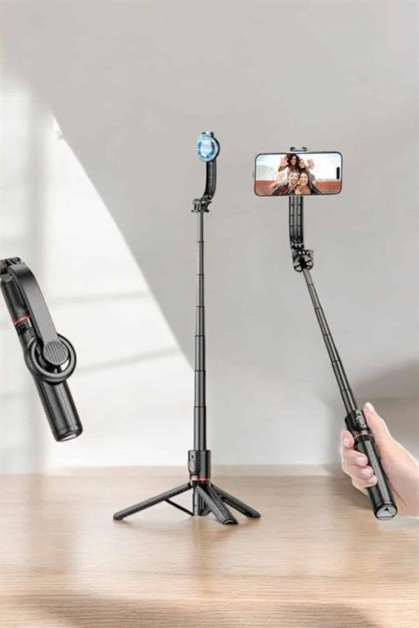 Najmaddin.com 4 509 Kumandalı Tripod Telefon Tutucu Selfie Çubuğu 360 Derece Dönebilen najmaddin.com uzun süreli kullanımda bile ellerinizin yorulmasını önlerken şık ve modern tasarımı her tarza uyum sağlar. 360 derece dönebilen başlık