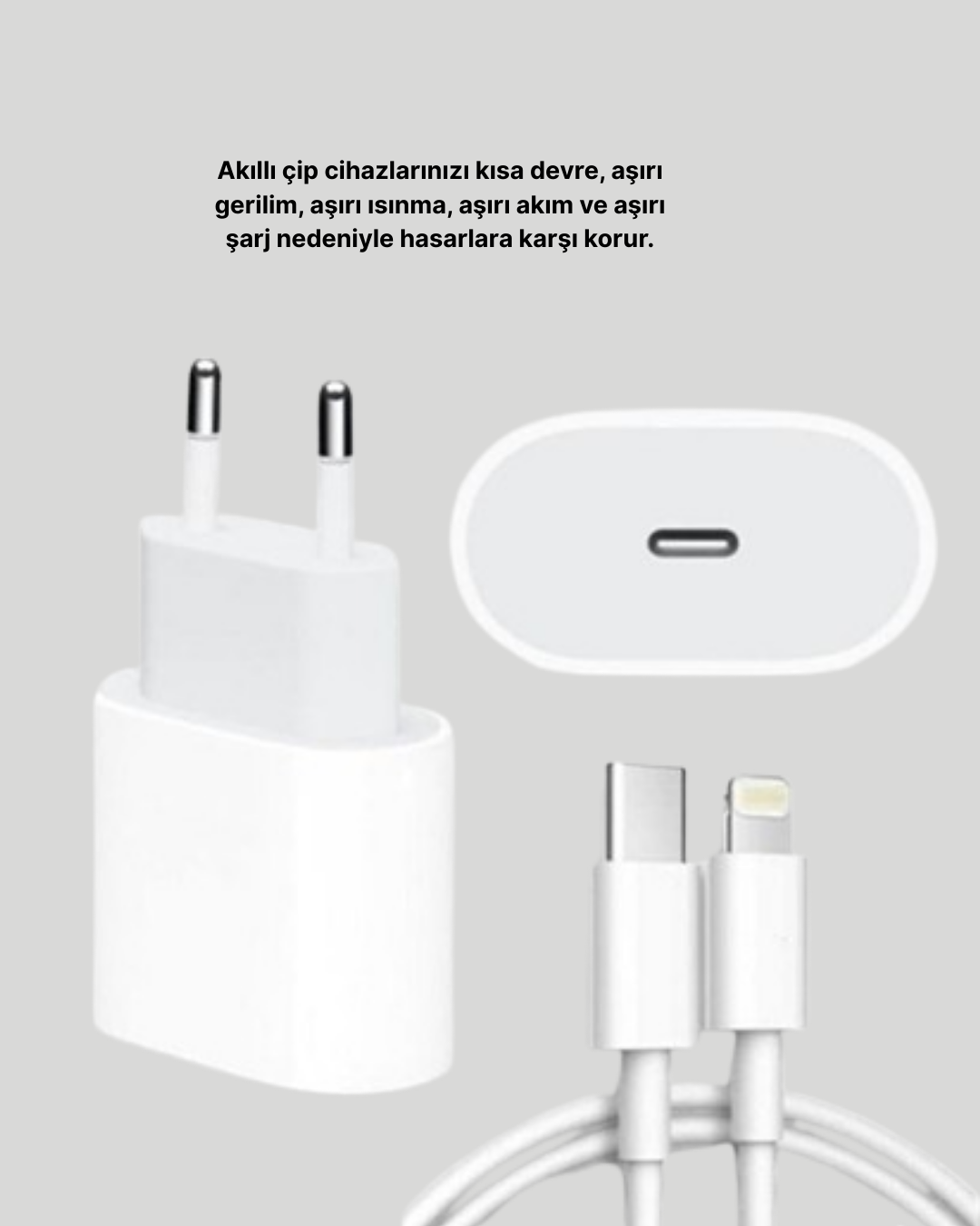 Najmaddin.com 4 582 700x875 iPhone ve iPad Uyumlu 20W Güvenli USB-C Hızlı Şarj Adaptörü najmaddin.com aynı zamanda pil ömrünü korumak için akıllı şarj algoritması uygular. Bu sayede cihazlarınız güvenli ve verimli şekilde şarj olur. Taşınabilir yapısı