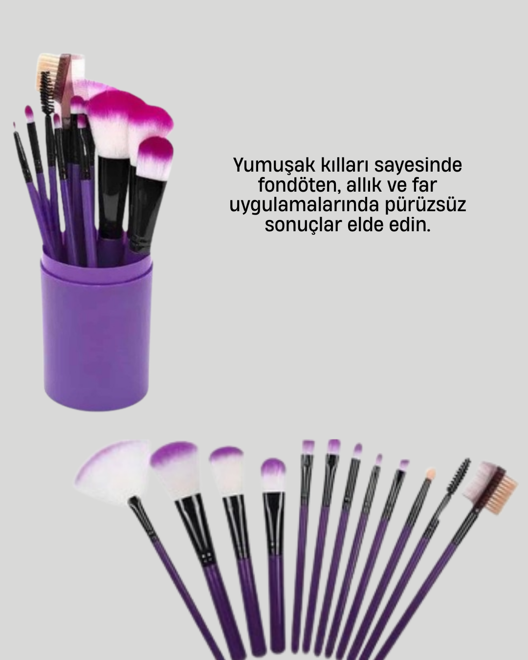 Najmaddin.com 4 596 700x875 Kusursuz Makyaj İçin 12 Parça Profesyonel Fırça Seti Taşınabilir Kutu Hediyeli najmaddin.com eyeliner detayları ve allık sürme gibi tüm aşamalarda mükemmel sonuçlar sunar. Yüksek kaliteli sentetik kılları sayesinde cildinizde yumuşak bir his bırakır ve ürünlerin homojen şekilde dağılmasını sağlar. Kullanıcı dostu ergonomik sap tasarımı