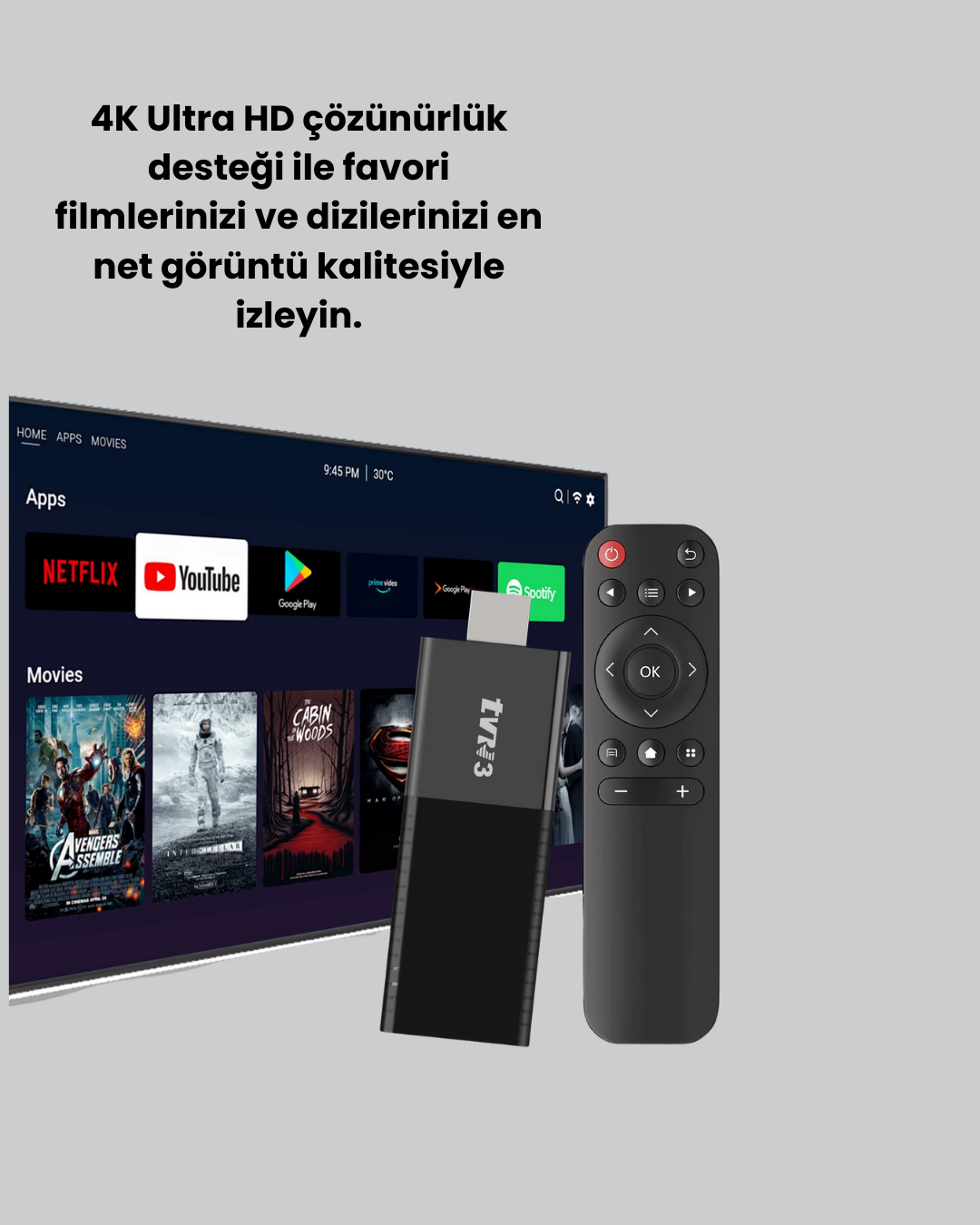 Najmaddin.com 4 856 700x875 Android TV Stick WiFi ve Bluetooth Bağlantılı najmaddin.com YouTube ve Google Play uygulamalarıyla favori içeriklerinize kolayca erişebilirsiniz.