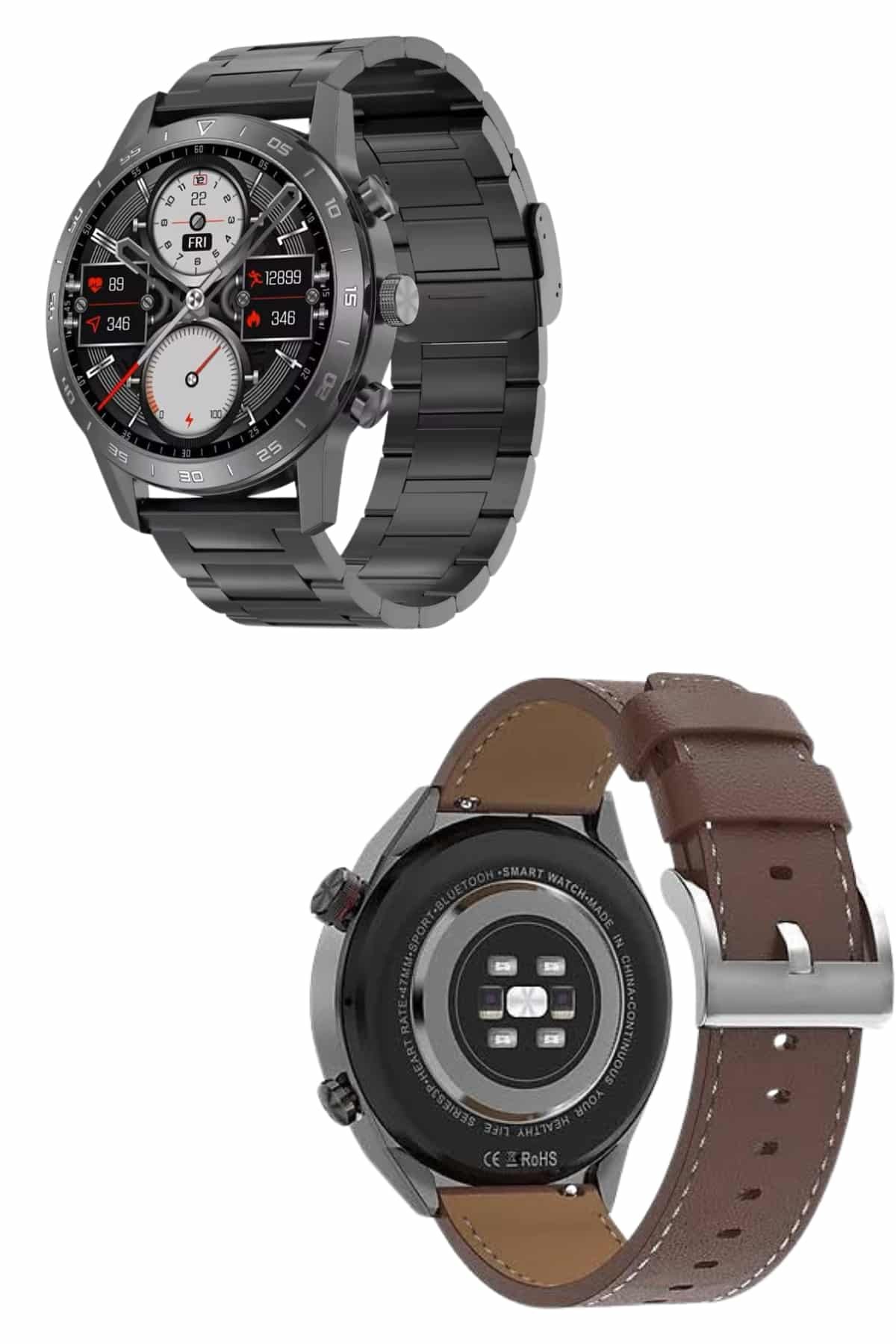 Najmaddin.com 6 1163 700x1050 Erkeklere Özel Akıllı Saat Çelik Kordon Bluetooth Bağlantılı İOS ve Android Uyumlu najmaddin.com çalar saat