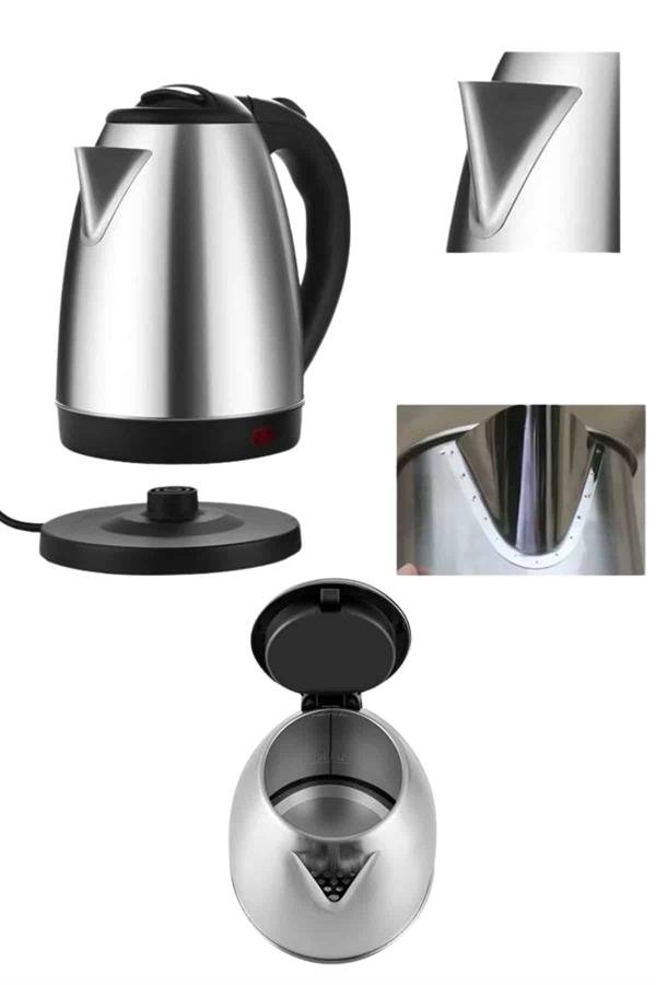 Najmaddin.com 6 1368 Elektrikli Paslanmaz Çelik Su Isıtcı Çelik Kettle 1.8 Lt. Uzun Ömürlü najmaddin.com hem uzun ömürlü kullanım hem de modern bir görünüm sağlar. Inox rengi