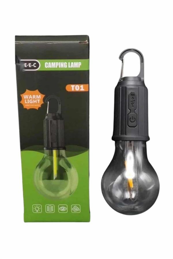 Najmaddin.com 6 1435 Şarjlı Dekoratif Kamp Lambası Askılı Ampul Led Işık Type-C Girişli najmaddin.com ortamın atmosferini yumuşatarak daha huzurlu ve keyifli bir deneyim sunar. Minimalist görünümüyle dekoratif amaçlı da kullanılabilen bu şarjlı LED kamp lambası