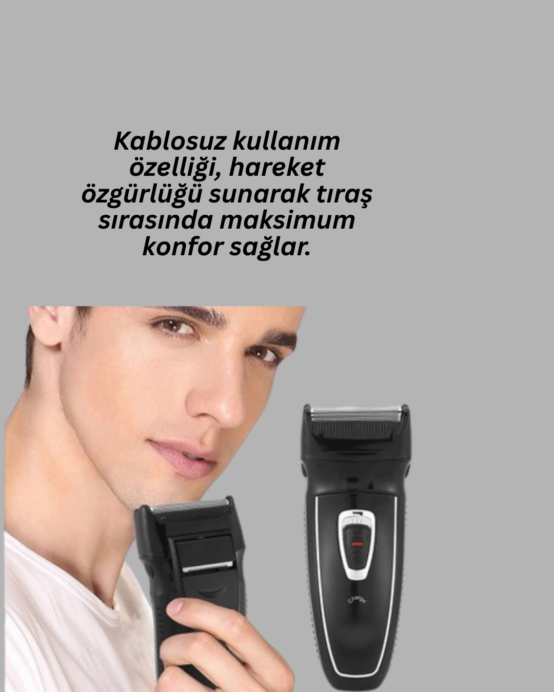 Najmaddin.com 6 1630 700x875 Şarj Göstergeli Yıkanabilir Erkek Tıraş Makinesi najmaddin.com favori ve bıyık gibi zor bölgelerde detaylı şekillendirme yapmanızı sağlar.Makine tamamen yıkanabilir olup su altında kolayca temizlenebilir. Temizlik fırçası ile beraber geldiğinden bakımını da kolayca yapabilirsiniz. Dayanıklı malzeme kullanımı sayesinde darbelere karşı koruma sağlar ve cihazın ömrünü uzatır. Kompakt yapısı sayesinde seyahatler için uygundur ve yer kaplamaz.