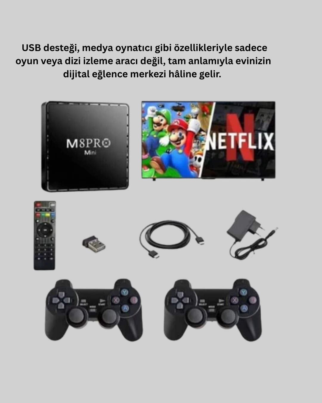 Bluetooth ve Wi-Fi bağlantıları ile stabil bağlantı sağlar. 2GB RAM ve 64GB microSD kart ile gelen sistem