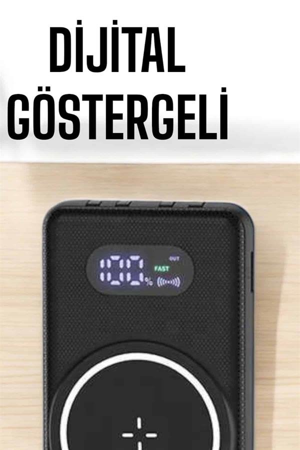 Najmaddin.com 6 1733 Hızlı Şarj Dijital Göstergeli Powerbankli Çoklu Şarj Özelliği najmaddin.com ister tablet