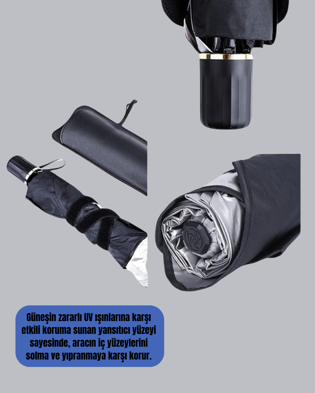 Najmaddin.com 6 1755 700x875 Katlanabilir Oto Güneşlik – UV Koruma ve Isı Yalıtımı najmaddin.com yakıt tasarrufuna da katkıda bulunur. Günlük sürüşlerinizi daha konforlu hale getirir.Kutu içeriği: 1 adet oto güneşlik + taşıma çantasıModern sürücüler için pratik ve koruyucu bir çözüm.
