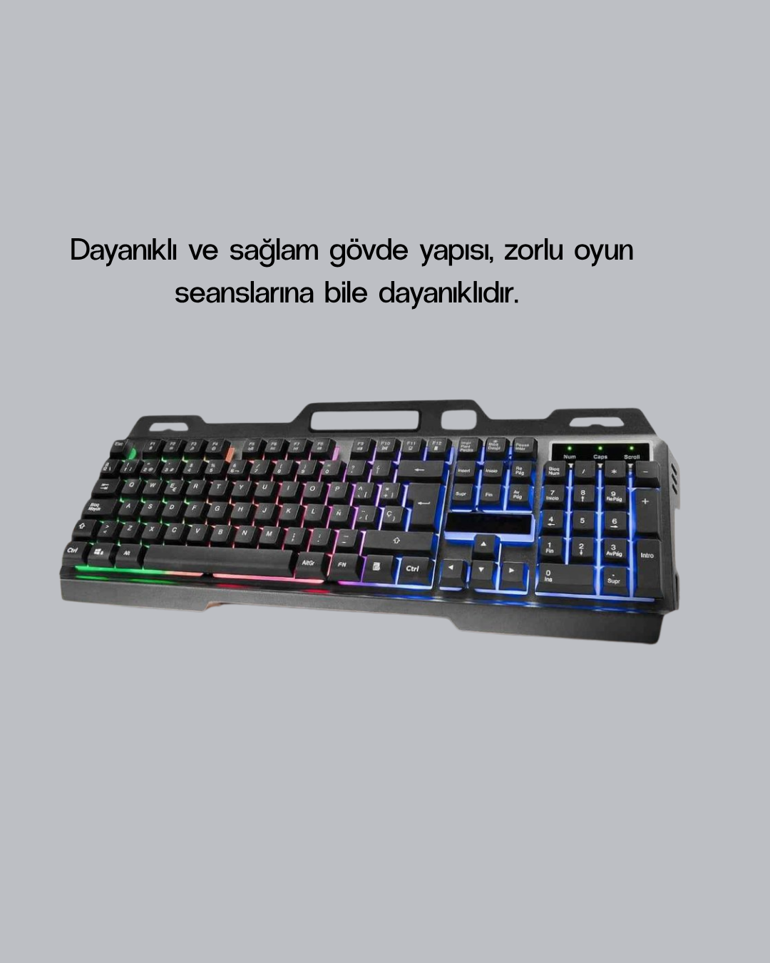 Najmaddin.com 6 2474 700x875 RGB Aydınlatmalı Klavye Mouse Seti – USB Bağlantılı Türkçe Q Ayarlanabilir DPI Ergonomik Yapı najmaddin.com el anatomisine uygun tasarımıyla uzun süreli kullanımda rahatlık sağlar. Ayarlanabilir DPI hassasiyeti (800-3200 arası) sayesinde hızlı hareket gerektiren oyunlarda hız