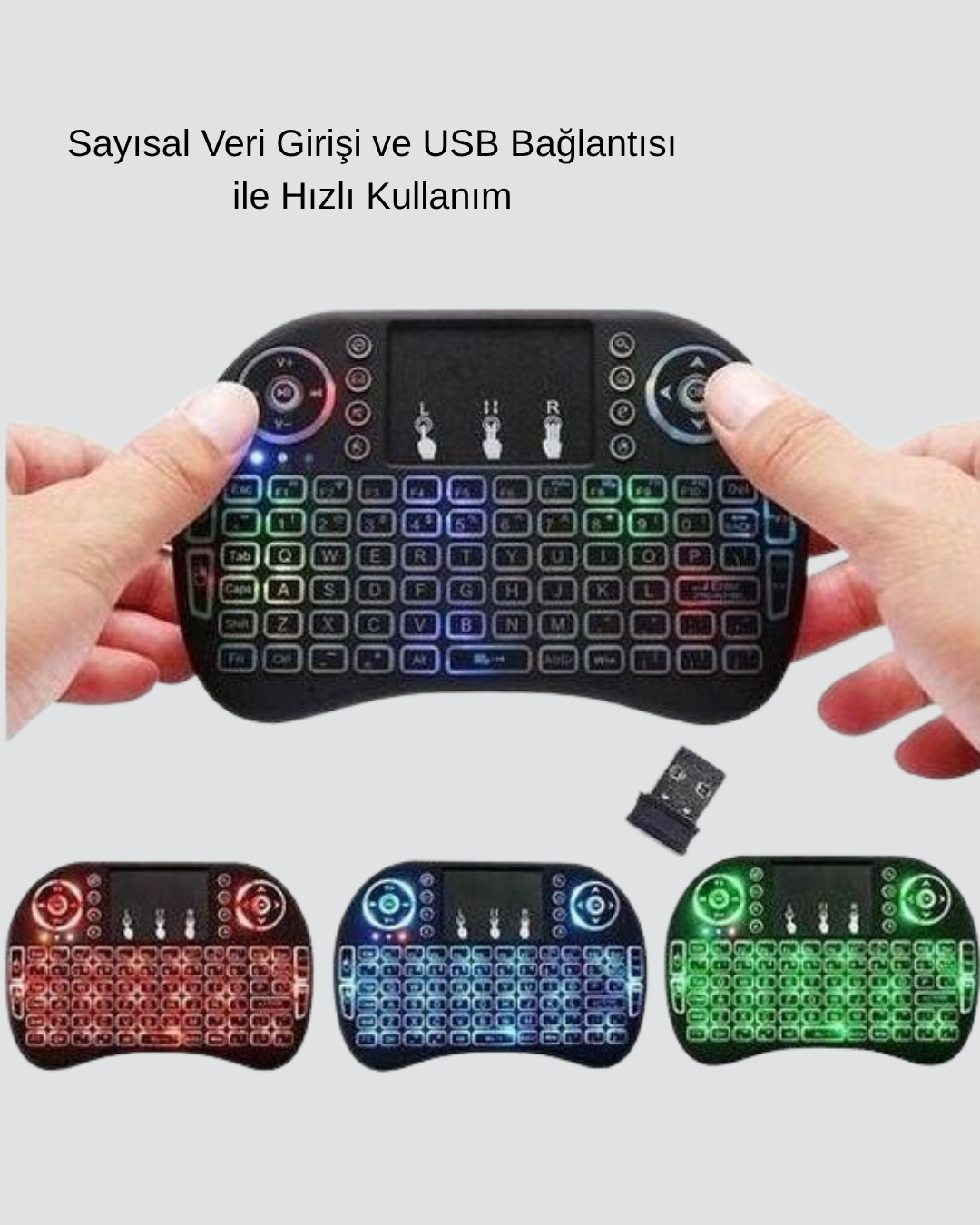 Najmaddin.com 6 2505 700x875 Işıklı Q Klavye – Entegre Touchpad Ergonomik Tasarım ve Türkçe Karakter Desteği najmaddin.com ayrı bir fareye olan ihtiyacı ortadan kaldırarak çalışma alanınızda yer tasarrufu sağlar. Dokunmatik yüzeyle tıklama