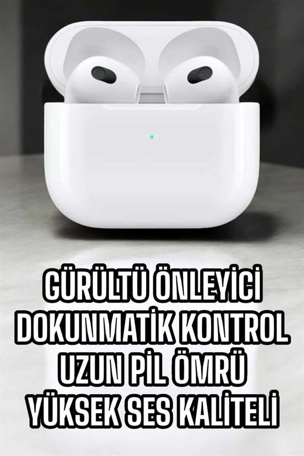 Najmaddin.com 6 449 Bluetooth Kulaklık 3.Nesil Kablosuz Uzun Pil Ömrü Dokunmatik Kontrol najmaddin.com dahili mikrofonu ve Aktif Gürültü Önleme (ANC) özelliğiyle