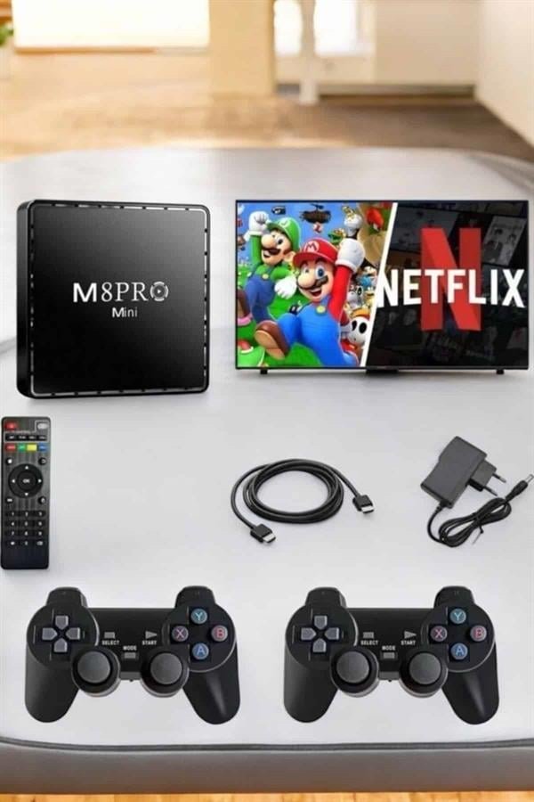 Najmaddin.com 6 506 TV Box Çift Oyun Kollu 10000 Oyunlu Atari najmaddin.com favori uygulamalarınızı