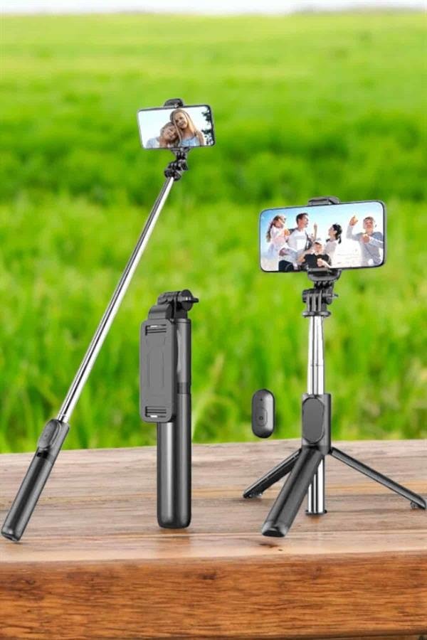 Najmaddin.com 6 511 Tripod Kablosuz Bluetooth Bağlantılı Selfie Çubuğu 360 Derece Dönebilen najmaddin.com Tripod Kablosuz Bluetooth Bağlantılı Selfie Çubuğu 360 Derece Dönebilen