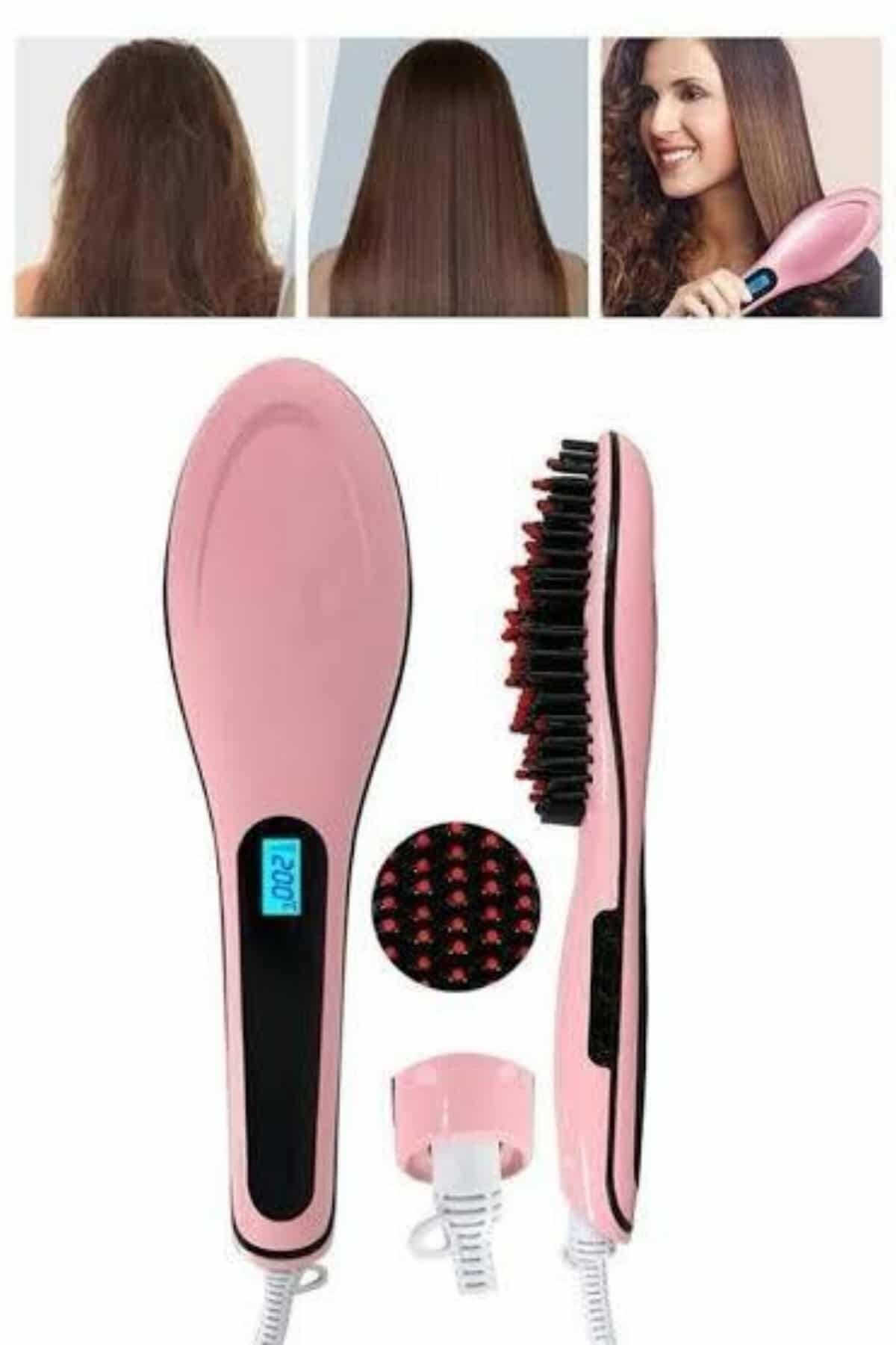 Najmaddin.com 6 867 700x1050 Saç Düzleştirici Tarak Dijital Göstergeli Seramik Kaplama Sıkı Dişli najmaddin.com kırmızı uçlar yalnızca 50°C'ye kadar ısınır