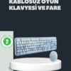 Bu retro daktilo stili klavye ve mouse setiyle hem tarzınızı hem de konforunuzu yükseltin. 104 tam boy tuş