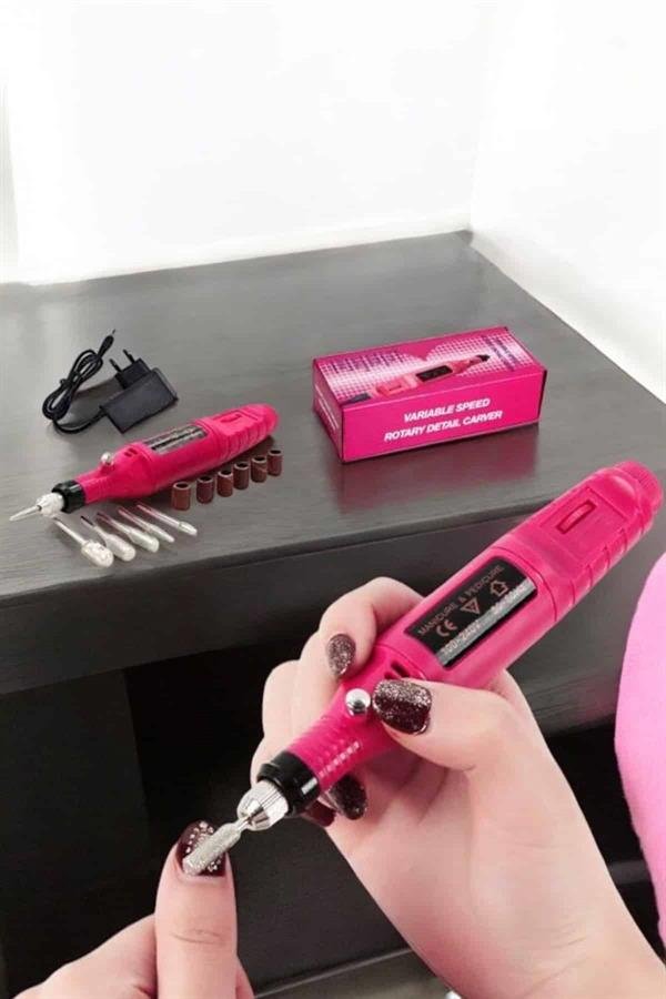 Najmaddin.com 1049 Nasır Temizleyici Manikür Pedikür Seti Elektrikli USB Girişli najmaddin.com Elektrikli tırnak matkap makinesi