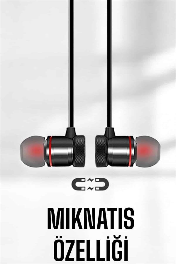 Najmaddin.com 1129 Mikrofonlu Kablosuz Sport Kulak İçi Mıknatıslı Kulaklık najmaddin.com Sport Kablosuz Bluetooth Kulaklık