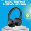 Müziğin ritmini derinden hissetmek isteyenler için tasarlanan bu kablosuz kulak üstü kulaklık