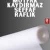 Kaydırmaz şeffaf raflık