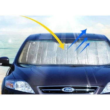 Sıcak yaz günlerinde aracınıza bindiğinizde direksiyonun el yakmasını önleyen bu vantuzlu ön cam güneşlik