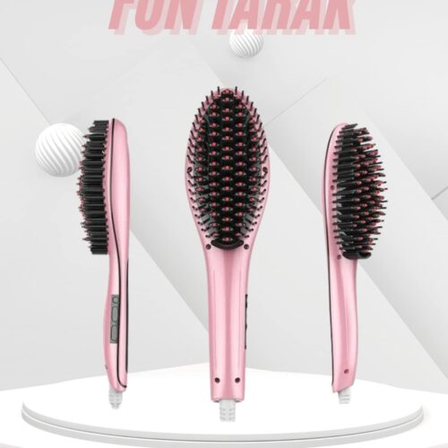 Elektrikli Saç Düzleştirici Tarak – LCD Ekranlı Dijital Şekillendirici FırçaSaçlarınıza zarar vermeden profesyonel düzleştirme sonuçları almak istiyorsanız