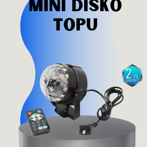 Kompakt ve taşınabilir yapısı sayesinde istediğiniz her yere götürebileceğiniz RGB disko küresi