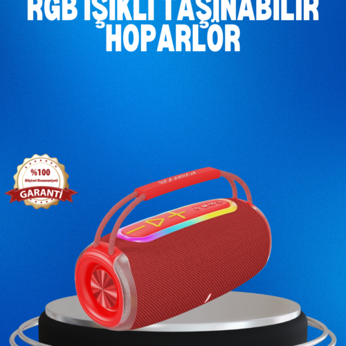 20W RMS çıkış gücüne sahip bu taşınabilir Bluetooth hoparlör