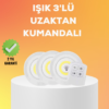 3’lü uzaktan kumandalı kablosuz led spot lamba seti