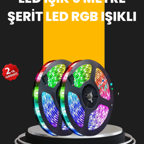 5 metre kumandalı su geçirmez şerit LED