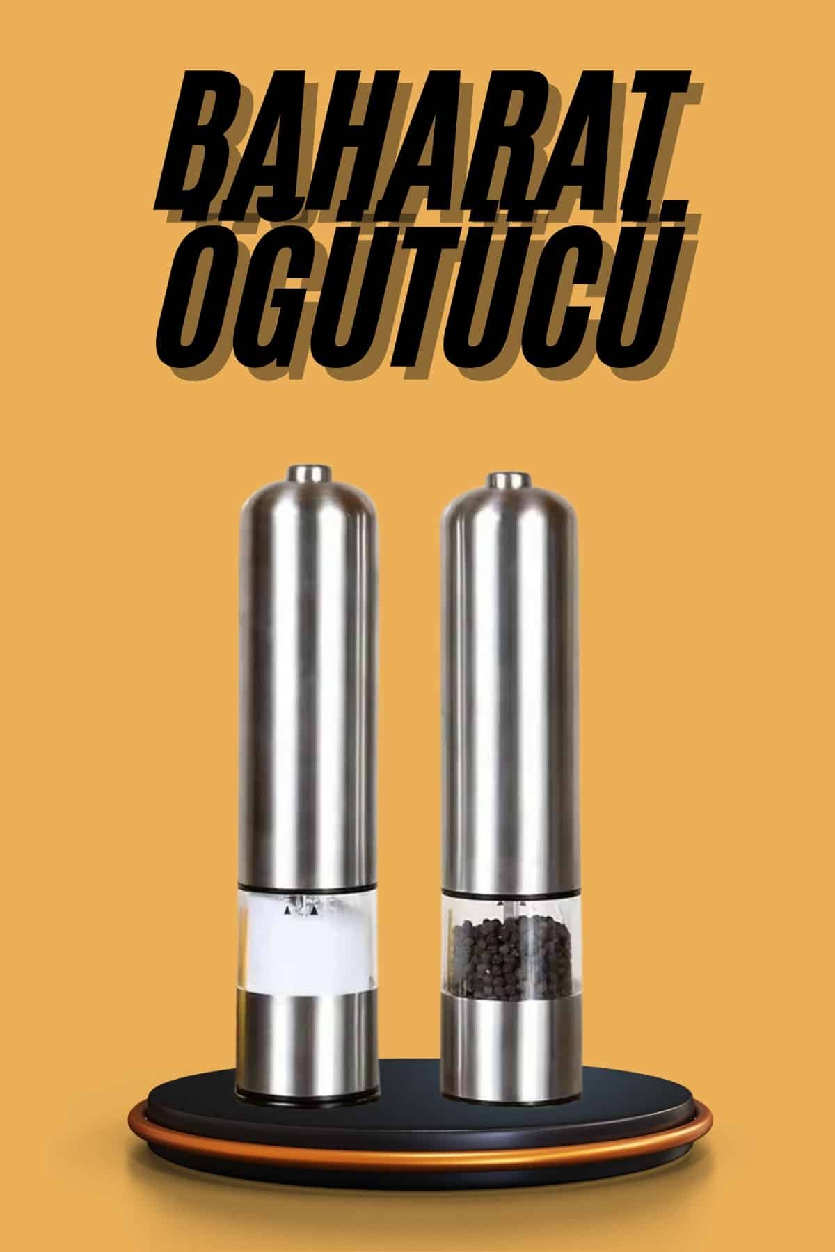 Najmaddin.com 1735 700x1050 Baharat Öğütücü Otomatik Ayarlanabilir Tuz Karabiber Baharat Değirmeni najmaddin.com LED Aydınlatmalı Kullanım KolaylığıÖğütme işlemini daha pratik ve etkili hale getiren LED ışık sistemi