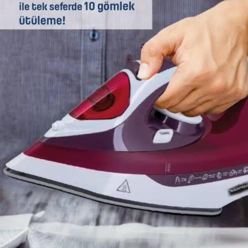 Estetik tasarımı ve yüksek performansı ile öne çıkan bu mor seramik tabanlı buharlı ütü