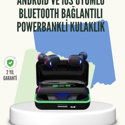 E10 Powerbank özellikli Bluetooth 5.1 kulaklık