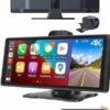10.26 inçlik geniş ve yüksek çözünürlüklü 4K hassas dokunmatik ekranıyla sürüş keyfini yeni bir boyuta taşıyan bu kablosuz CarPlay ekran
