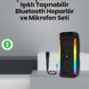 RGB ışık efektli çift hoparlörlü taşınabilir Bluetooth hoparlör