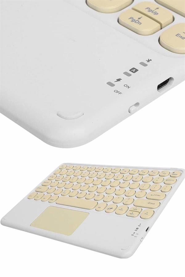 Najmaddin.com 1986 Profesyonel Wifi Q Klavye Bluetooth Klavye Touchpad 10.8 Inç najmaddin.com Bluetooth özellikli bu çok yönlü klavye