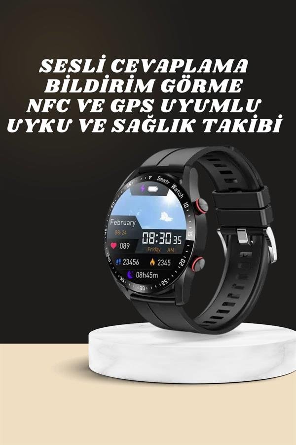 Najmaddin.com 2001 Akıllı Saat Amoled Ekran Metal Ve Deri Kordonlu Uyku ve Sağlık Takibi Titreşimli najmaddin.com Bu şık saat