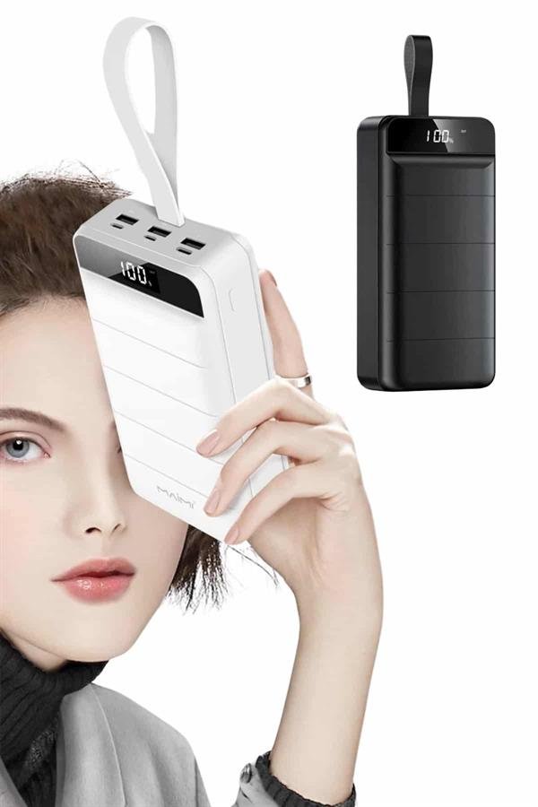 Najmaddin.com 2027 50.000 Mah Powerbank Turbo Hızlı Led Göstergeli Android İOS Uyumlu Taşınabilir Askılı najmaddin.com Her an yanınızda taşıyabileceğiniz bu ultra kapasiteli 50000mAh powerbank