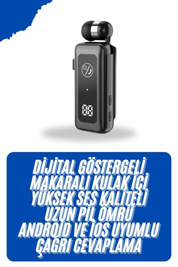 Najmaddin.com 2099 Kablolu Kulak İçi 5.2 Makaralı Titreşimli Bluetooth Kulaklık Hafıza Kart najmaddin.com Bluetooth 5.2 Teknolojili Makaralı Titreşimli Kulaklık | Dijital Ekran