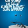 Bu şık ve teknolojik boyun askılı Bluetooth kulaklık