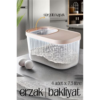 Najmaddin.com  221 100x100 HSNET MultiBox Erzak Bakliyat Kutusu Sürgülü Kapak 7.5 Litre 4 ADET najmaddin.com