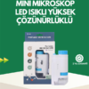 LED ışıklı taşınabilir cep mikroskopu