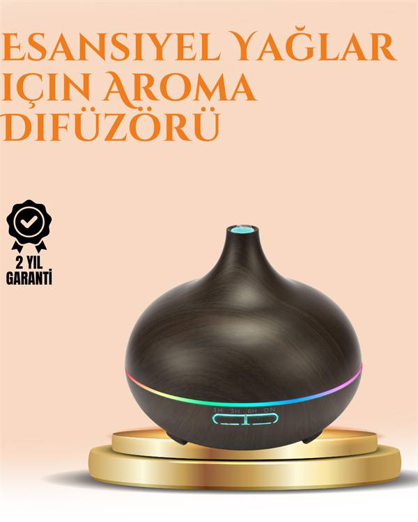 Najmaddin.com 2371 550 ml Ultrasonik Yağ Difüzörü ve Soğuk Buhar Nemlendirici najmaddin.com 550 ml geniş su haznesine sahip bu cihaz