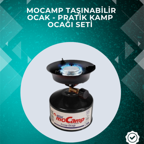 220 gram kapasiteli çakmak gazı tüpü ile çalışan ocak