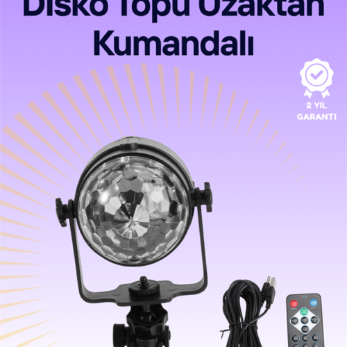 3 watt güçte çalışan bu disko topu