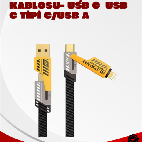 Yeni nesil 4 başlıklı dönüştürülebilir hızlı şarj kablosu