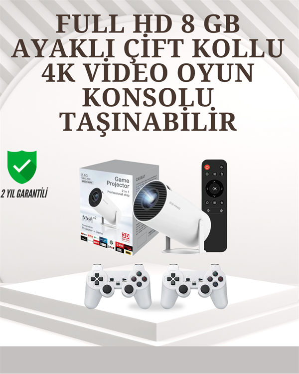 Najmaddin.com 2576 Taşınabilir Çok Fonksiyonlu Projeksiyon – Oyun Sunum Netflix ve Eğitim İçin najmaddin.com Bu projeksiyon cihazı; 4K çözünürlükte net