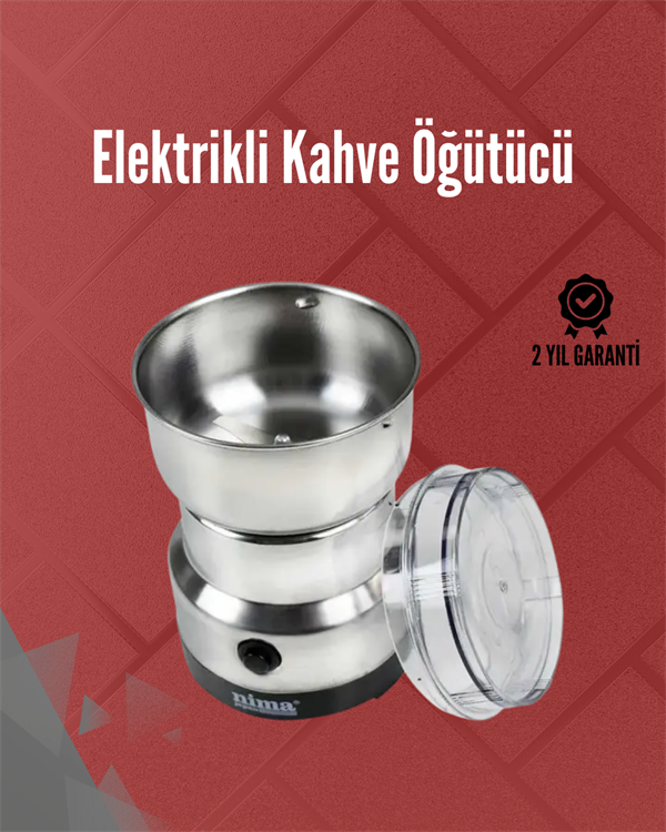 Najmaddin.com 2686 Paslanmaz Çelik Elektrikli Kahve Değirmeni | Sessiz Hızlı Çok Amaçlı Öğütücü (200W) najmaddin.com Kahve keyfinizi profesyonel seviyeye taşıyacak bir ürünle tanışın! Bu elektrikli kahve değirmeni