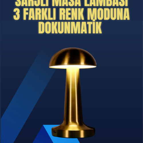 Günlük kullanımda hem estetik hem de işlevsellik arayanlar için tasarlanan bu USB şarjlı LED masa lambası
