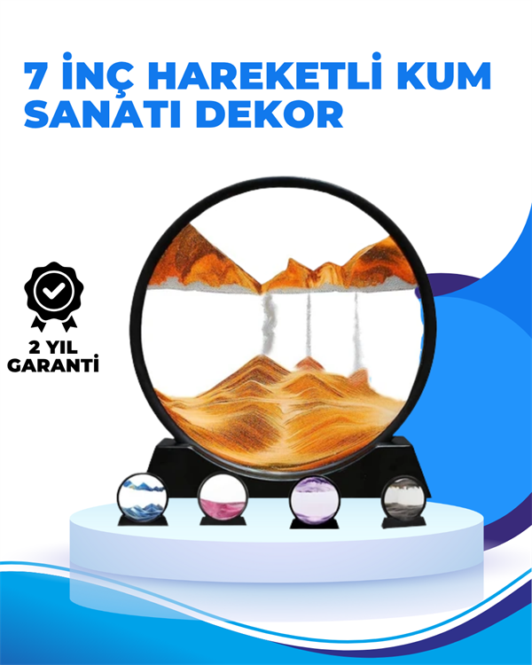 Najmaddin.com 2798 Döndürülebilir Dinamik Kum Tablosu – Stres Giderici Yüksek Kaliteli Cam ve Doğal Kum ile Sanatsal Masa Dekoru najmaddin.com Dinamik kum tablosu