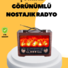Müziğin sıcaklığıyla birleşen nostaljik bir atmosfer! Bu şömine görünümlü solar şarjlı Bluetooth hoparlör